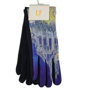 New Art print Smart Touch Gloves Van Goghs The Church one size